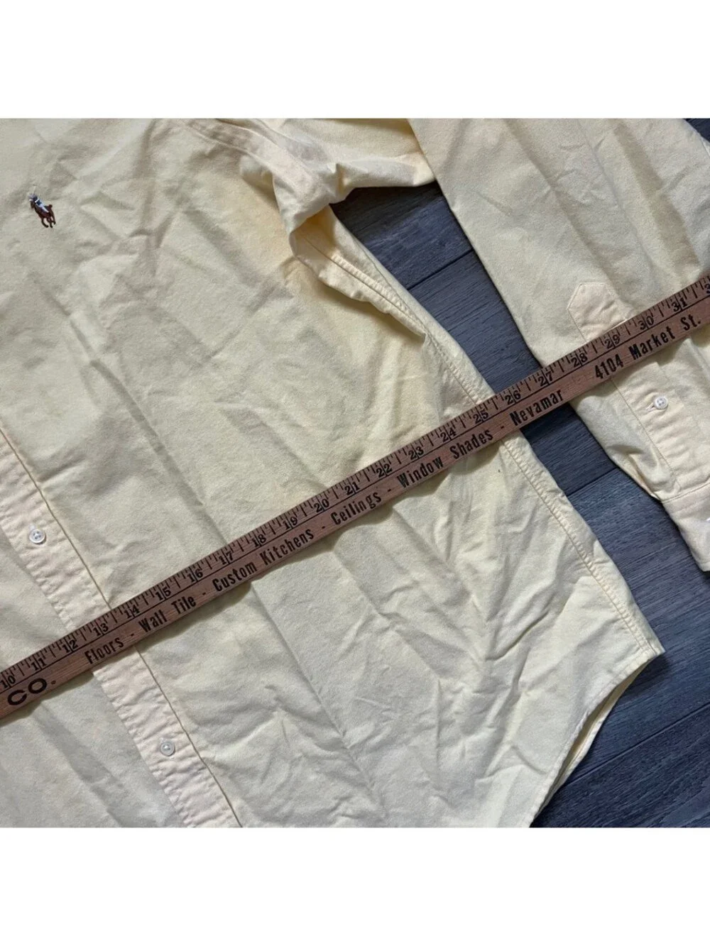 Polo Ralph Lauren Men's 2XL Button Up Casual Oxford Shirt Yellow Flesh Pony